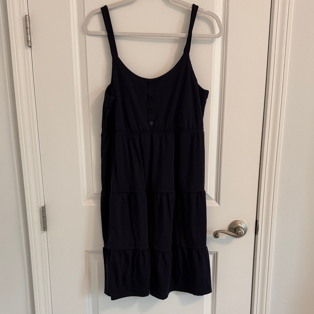 Comfortable Navy Sleeveless Dress
